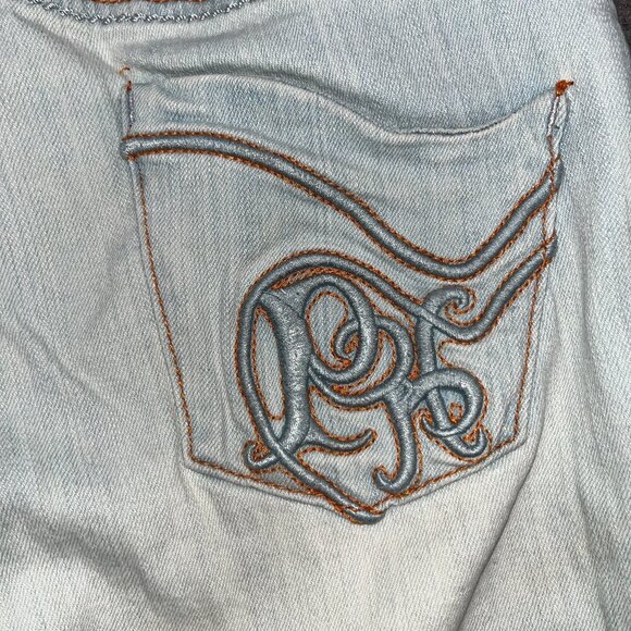 PARIS HILTON "That's Hot" HIP HUGGER LOW RISE BIG BELL LIGHT WASH Y2K JEANS - 28 - Picture 10 of 15